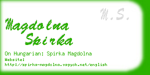 magdolna spirka business card